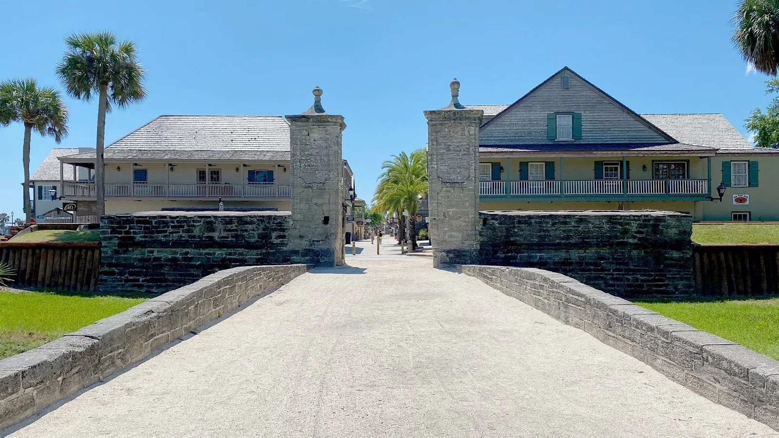The City Gate at the north end of St. George Street in St. Augustine, Florida.