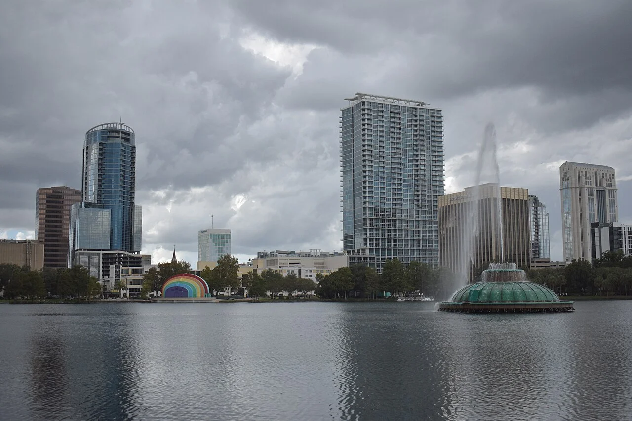 Lake Eola and Orlando Skyline seen in 2024