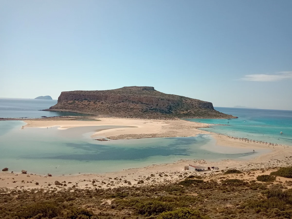 The lagoon and sandbar at Balos on the north-western tip of Crete