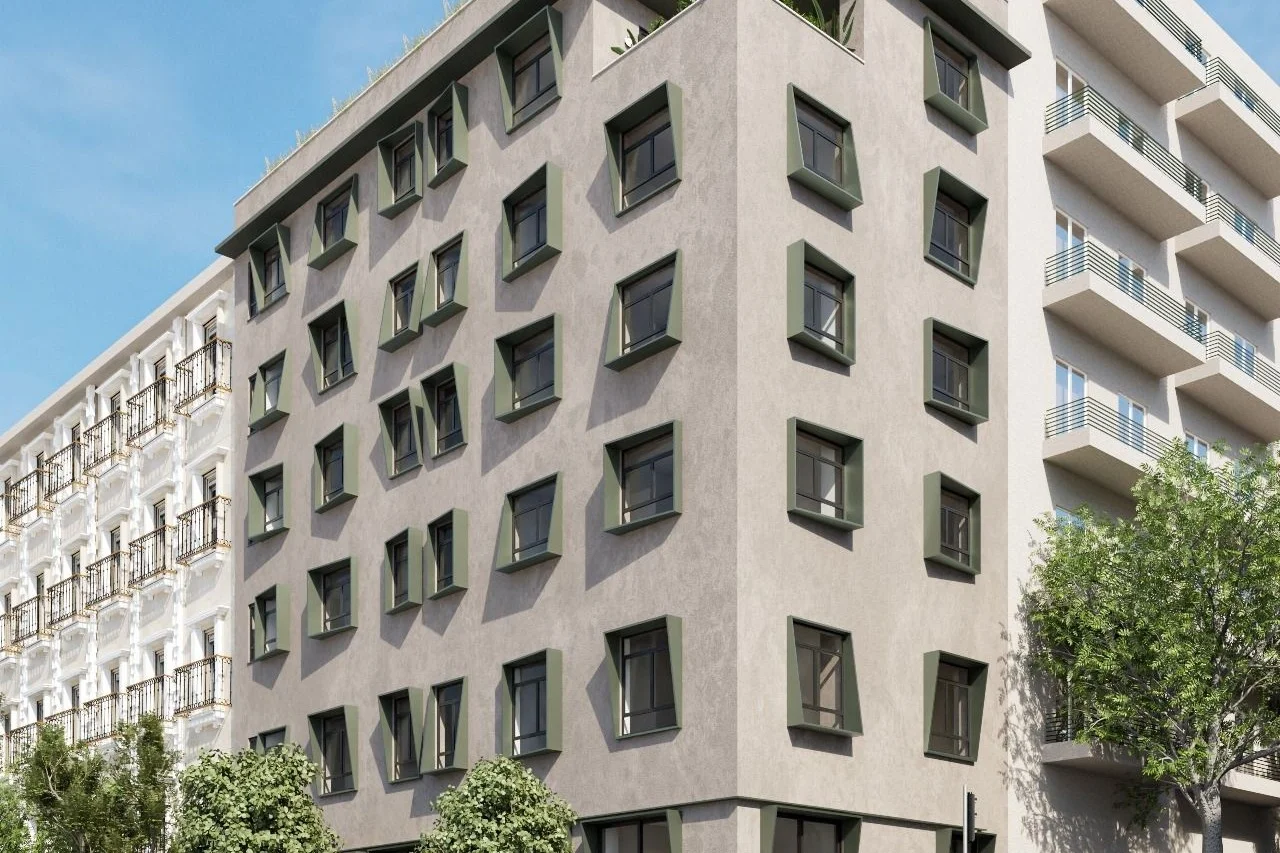 Render of the 3S Athens apartment building by Greca Developments