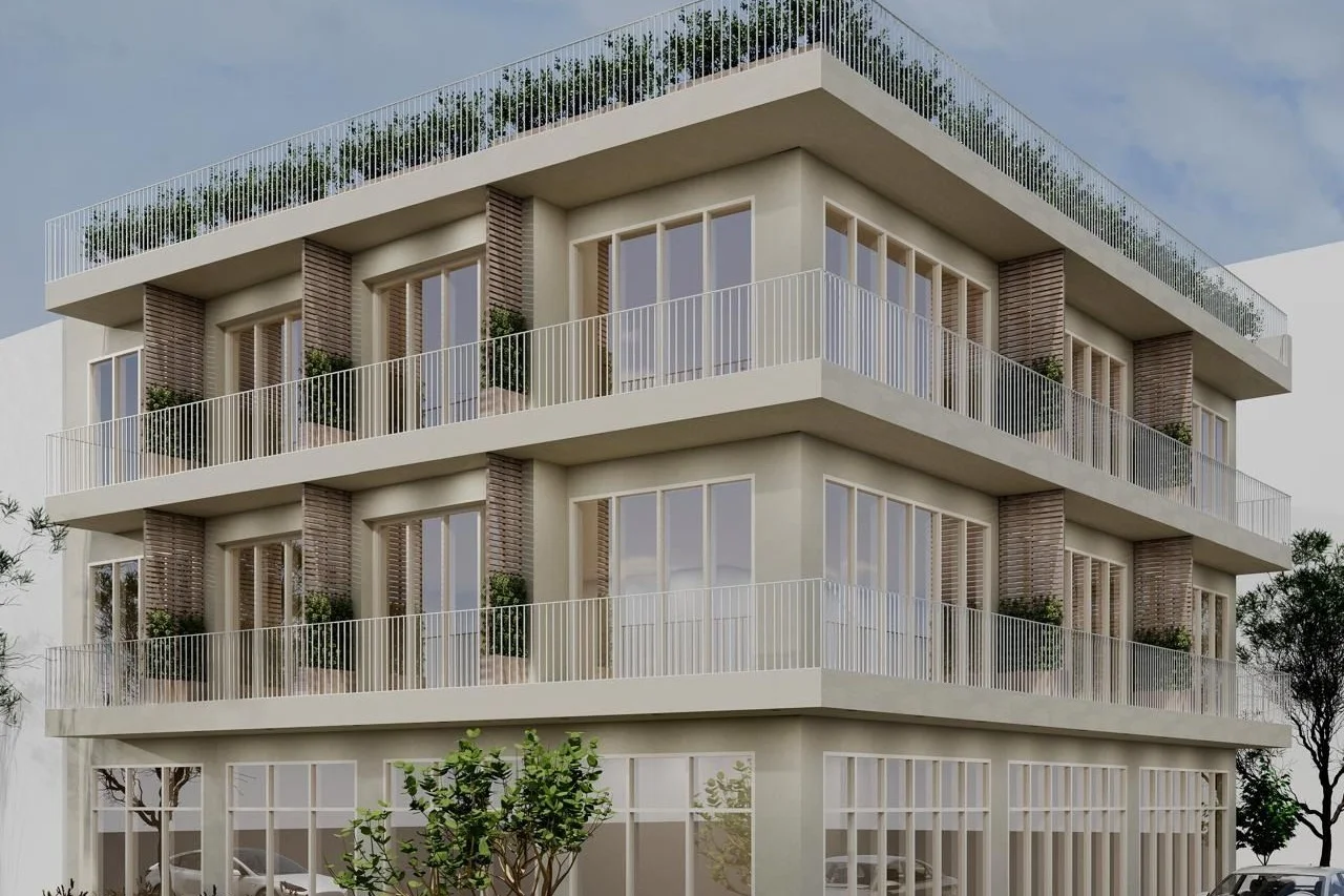 Render of an apartment building by Adonis Group