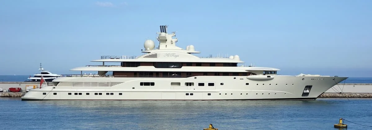 Superyacht Al Raya lying off Antibes