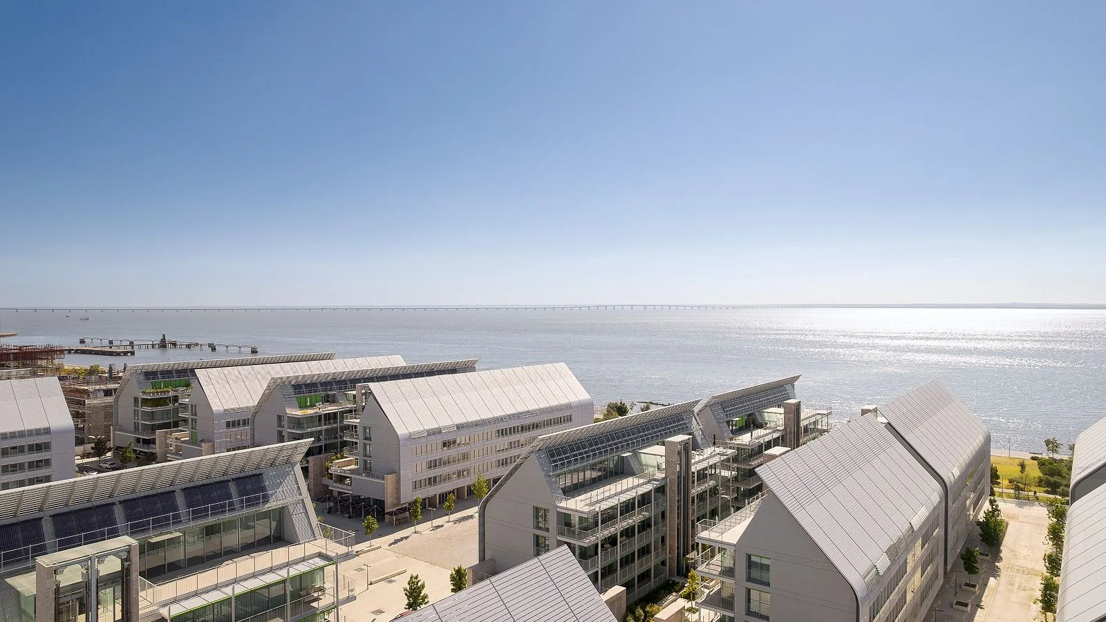 The rooftops of Prata Riverside Village beside the Tagus, Lisbon
