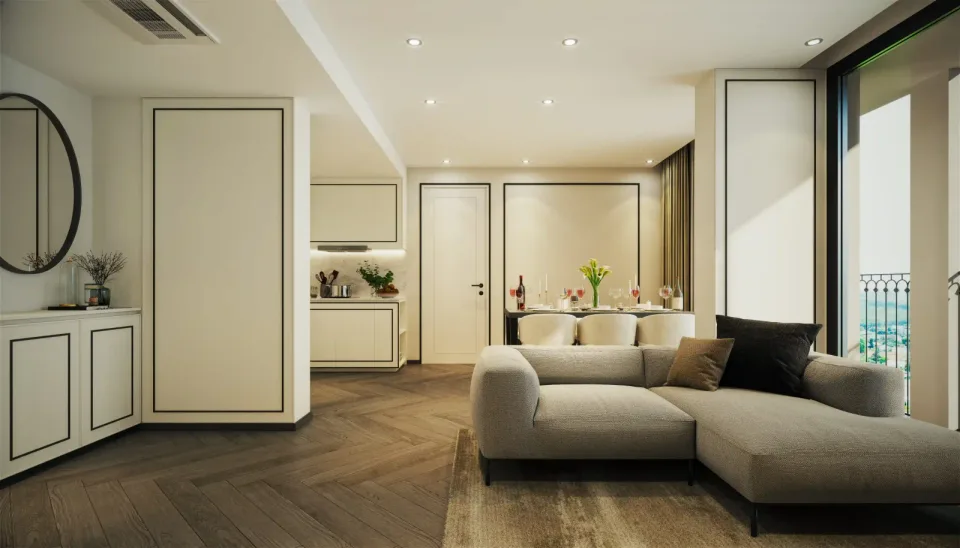 The Ozone Signature Condominium Phuket, furnished interior, bedroom and lounge