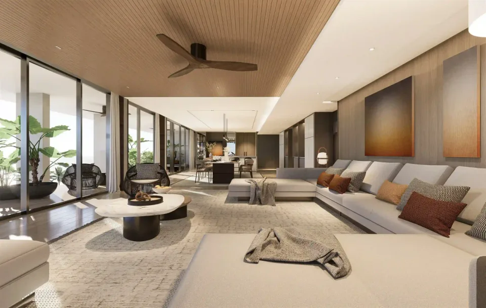 Banyan Tree Varuna, master suite and upper-level living space