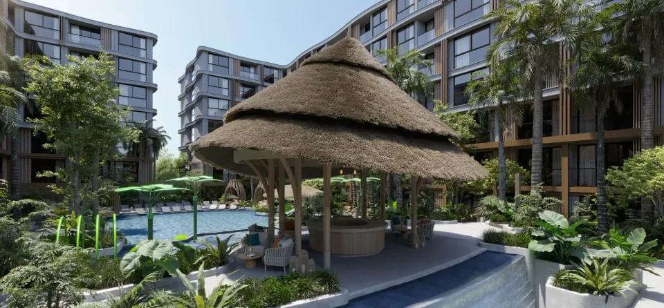 Vip Tropika, pool area