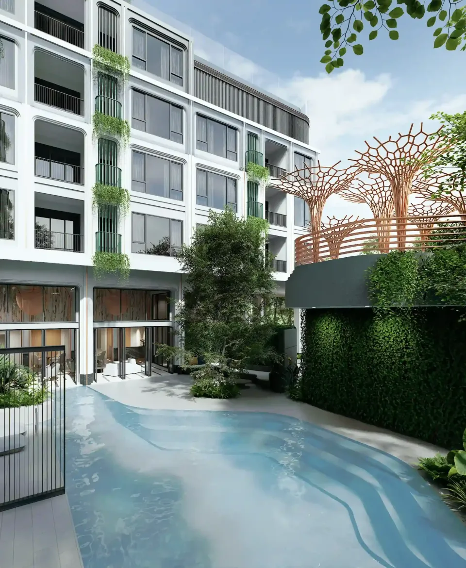 Bellevue Lagoon, exterior view