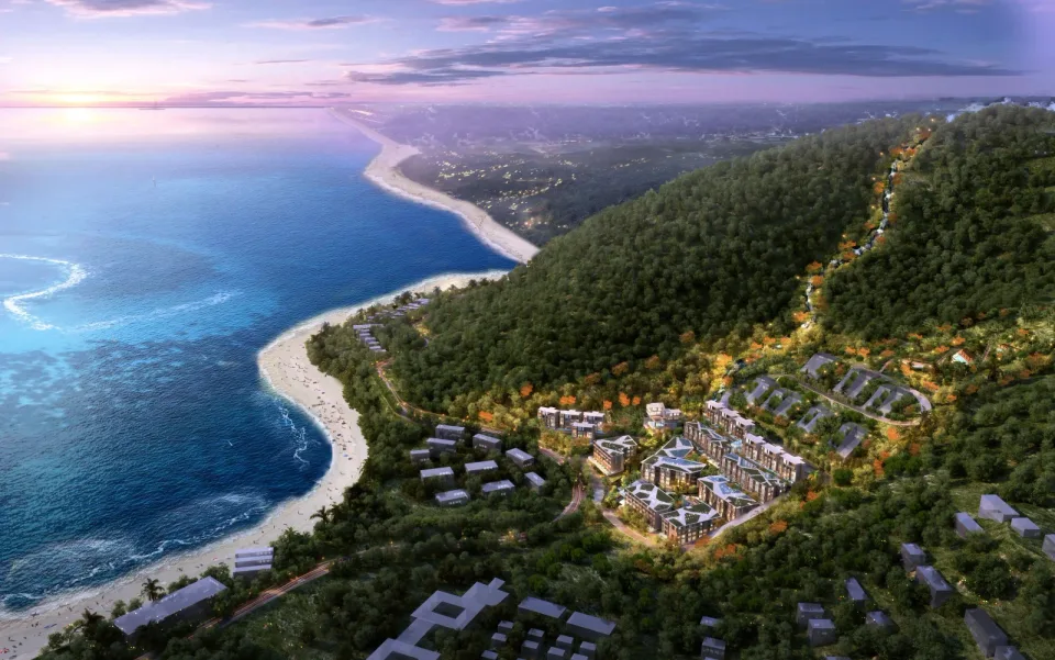 Platinum Bay resort exterior showing the pool terrace, tropical garden planting, and low-rise building design characteristic of Kamala, Phuket