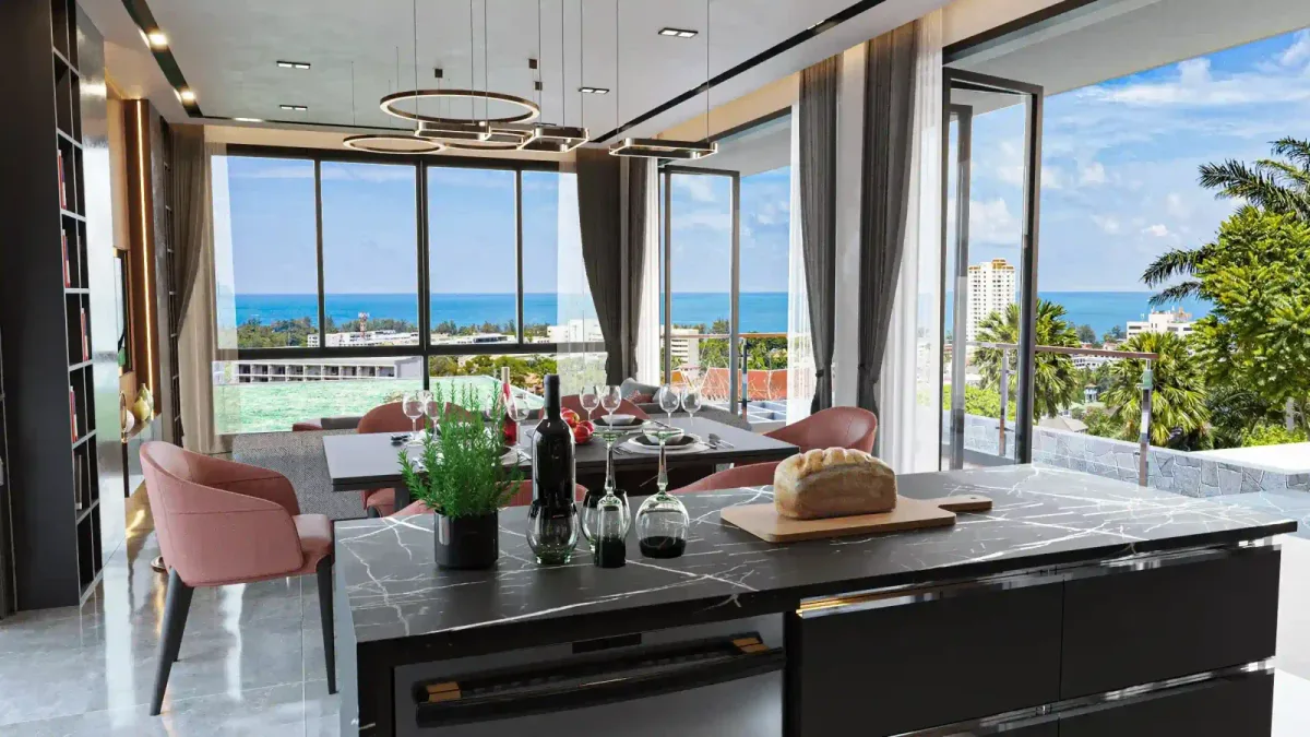 Hightone вид на море Villas & Garden, интерьер