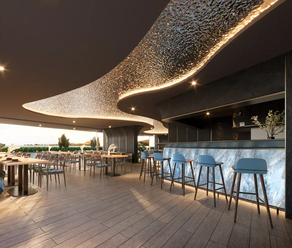 Ashiyana Heights Phuket, residents’ lounge and pool deck
