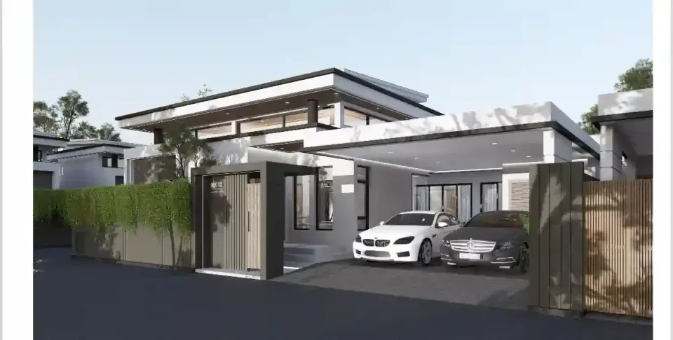 To'Summer Villa exterior, contemporary tropical pool villa south Phuket