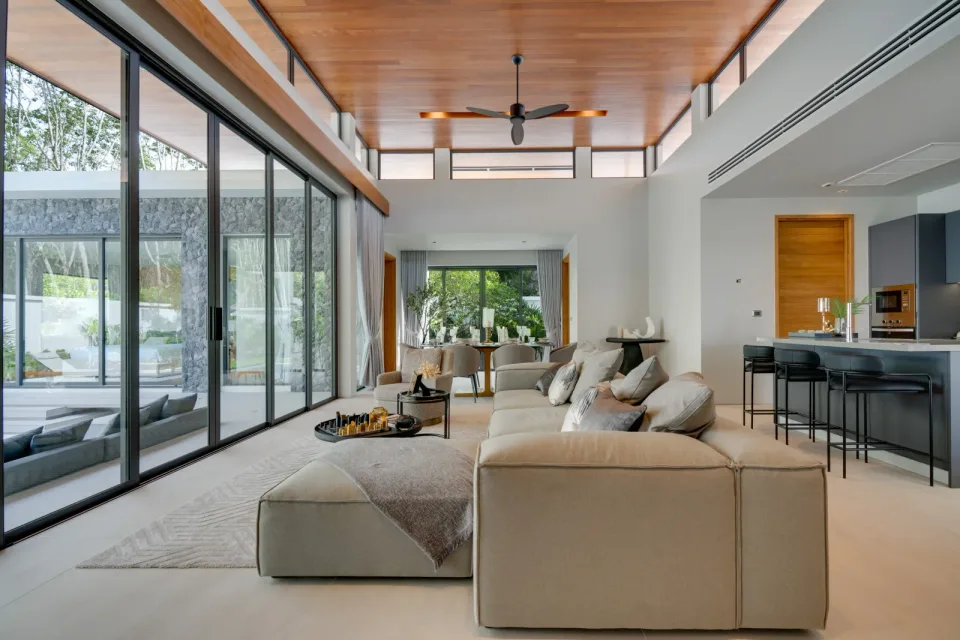 Botanica Modern Loft II interior with high ceilings