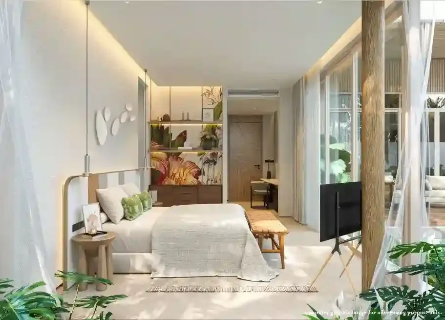 Erawana Creek, interior living space with vaulted ceiling