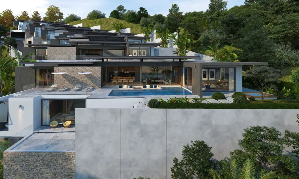 Exterior villa with sea view