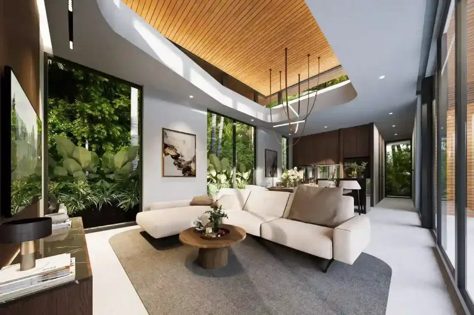 Aileen Villas Phase 6 bedroom interior with tropical design details