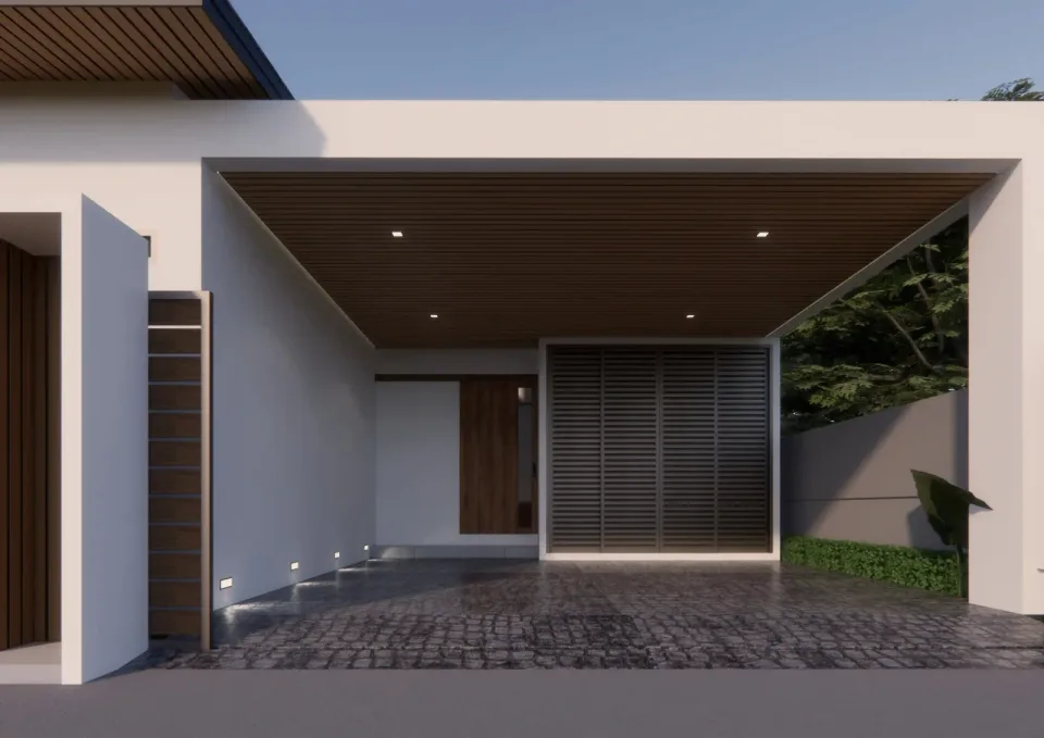 Janya Villas exterior garden and pool area
