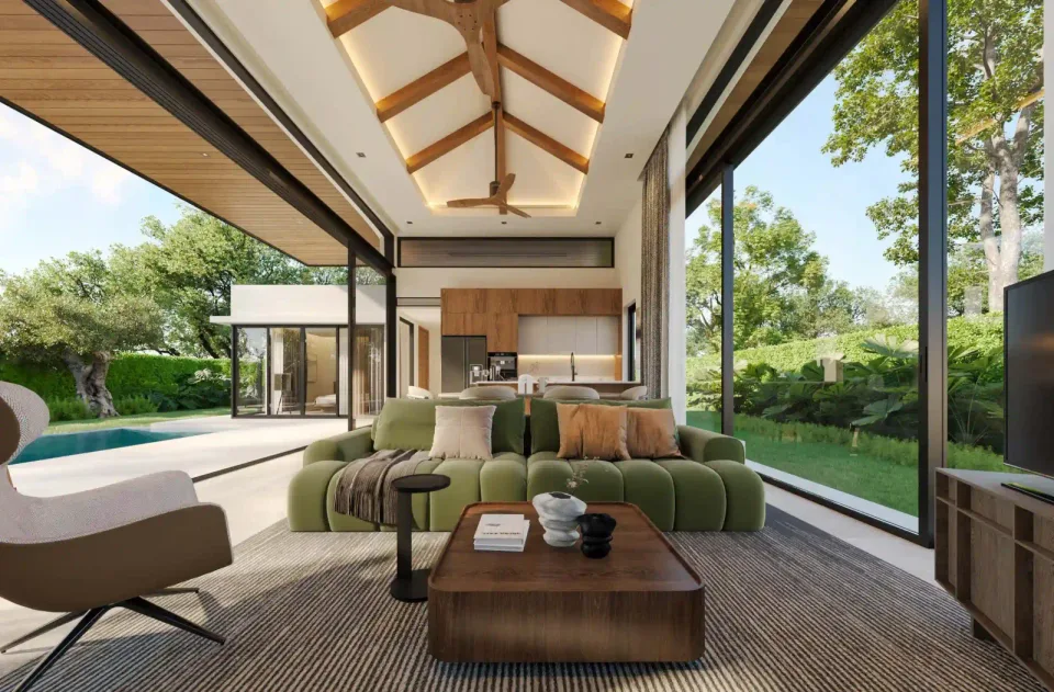 Botanica Pru Jampa, master bedroom with pool view