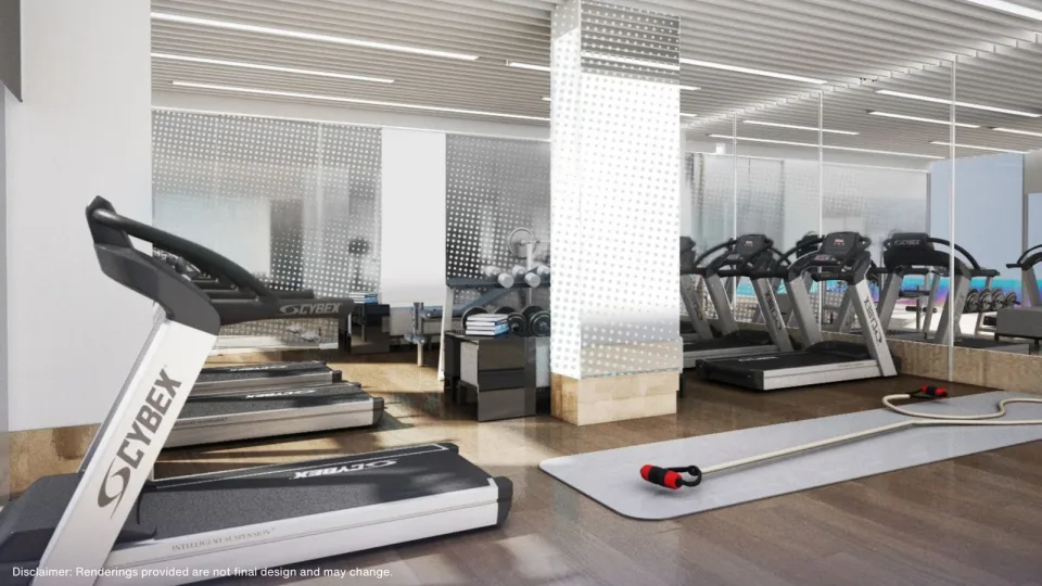 VIP Space Odyssey, fitness center render