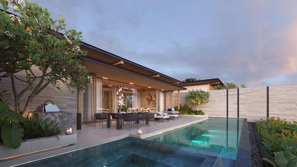 Banyan Tree residence in Phuket, villa with private pool, developer render