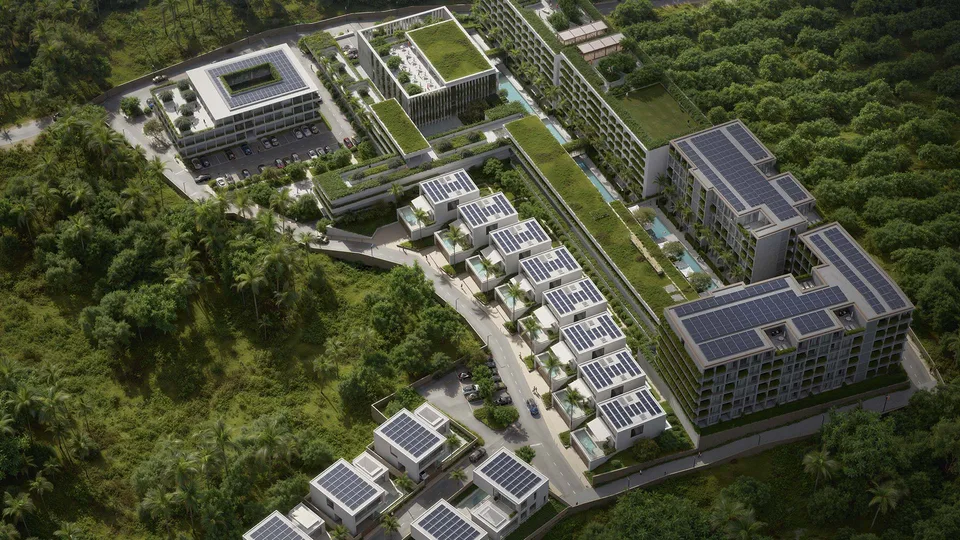 The Momentum district in Layan, which includes Serene Condo Layan, developer render