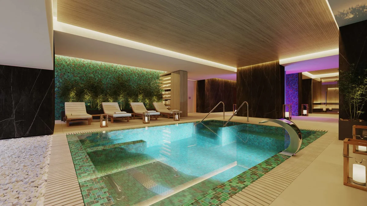 Malaga Towers Living heated indoor pool and spa, Malaga