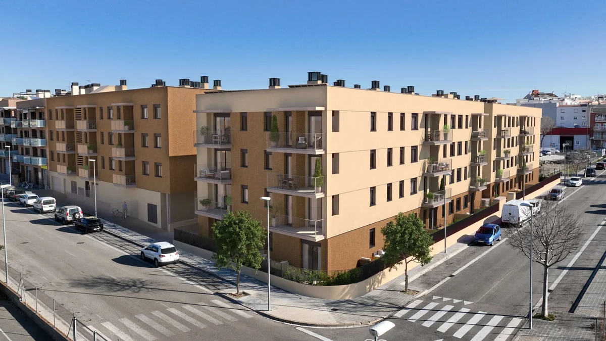 Nou Torredembarra by Metrovacesa: street view of the apartment blocks in the Sant Jordi district, Torredembarra