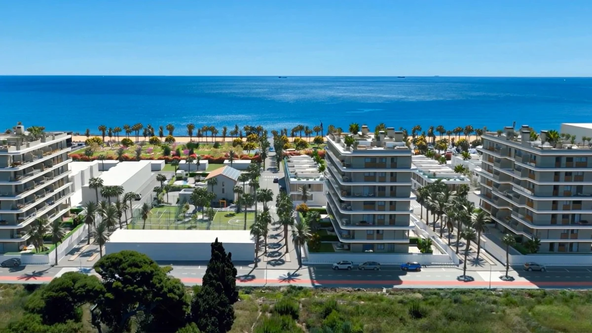 Aerial view of Santa Maria Sea by TM next to El Puig beach, Valencia