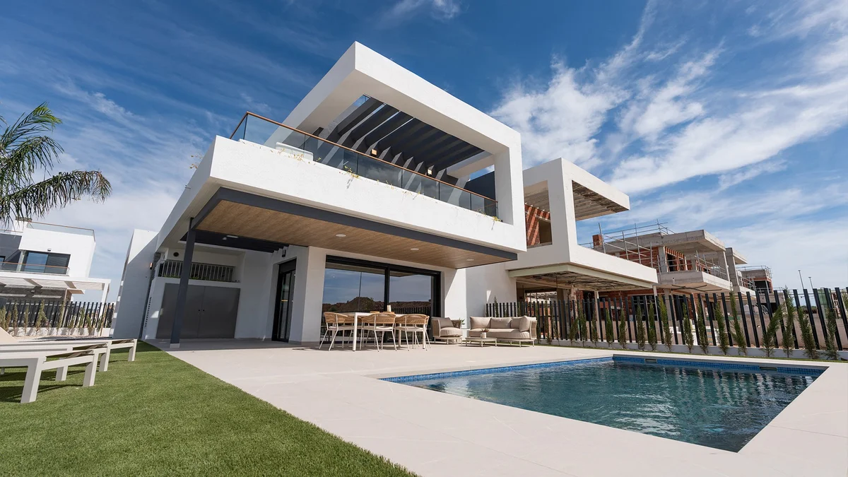 Modern detached villa with private pool at Lagoons Village, Torrevieja